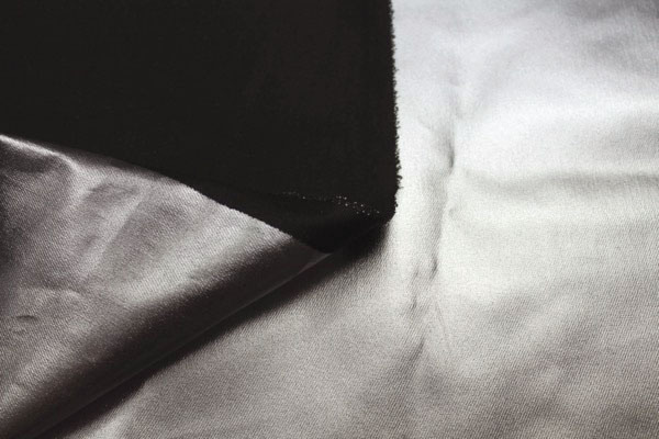 Foiled Stretch Denim - Silver fabric, image 3 of 8