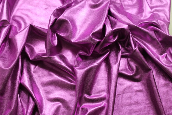 Metallic Foiled Lycra - Purple fabric, image 4 of 6