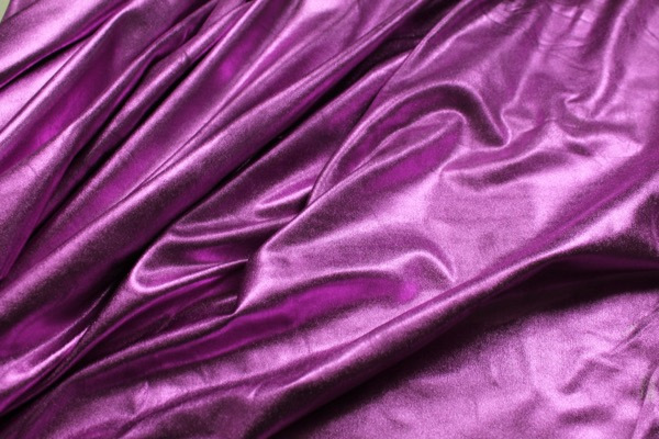 Metallic Foiled Lycra - Purple fabric, image 3 of 6