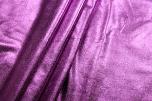 Metallic Foiled Lycra - Purple fabric