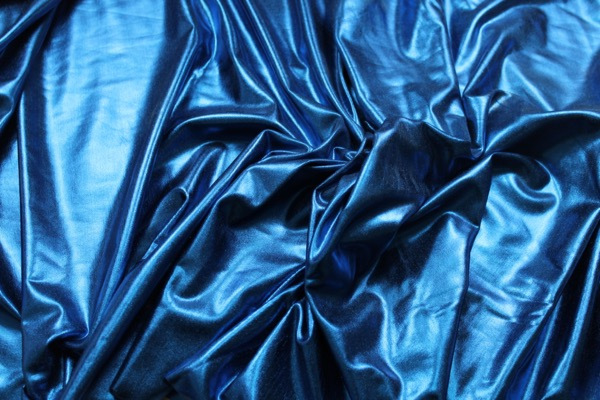 Metallic Foiled Lycra - Blue fabric, image 2 of 6