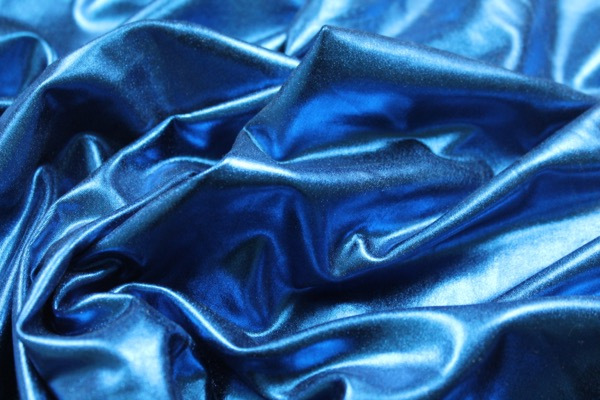 Metallic Foiled Lycra - Blue fabric, image 4 of 6