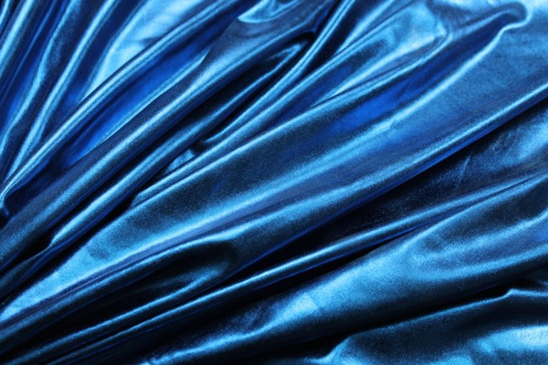 Metallic Foiled Lycra - Blue fabric, image 6 of 6