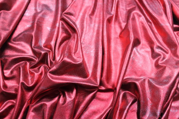 Metallic Foiled Lycra - Red fabric, image 3 of 6