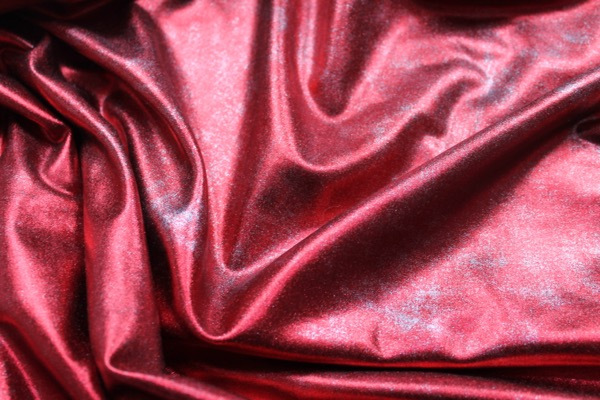 Metallic Foiled Lycra - Red fabric, image 4 of 6