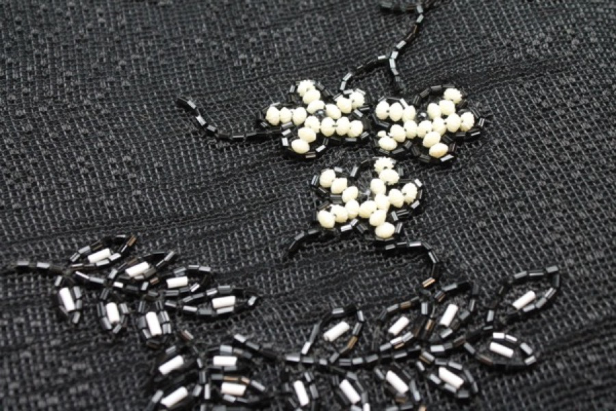 Photographed on black background cloth