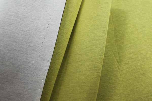 Bonded Jersey - Grey/Yellow fabric