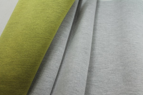 Bonded Jersey - Grey/Yellow fabric, image 3 of 5