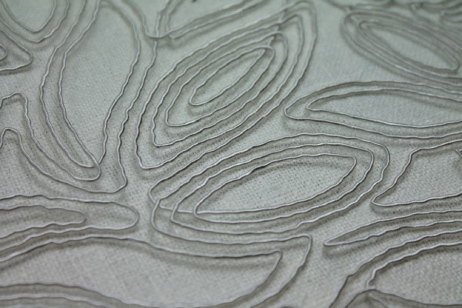 Modern Corded Tulle - Ivory fabric, image 9 of 10