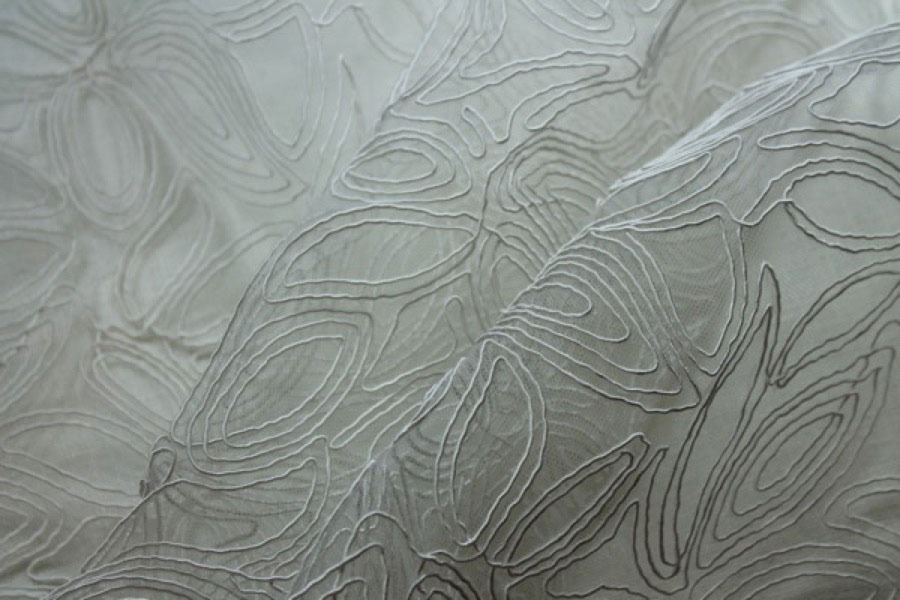 Modern Corded Tulle - Ivory fabric, image 6 of 10