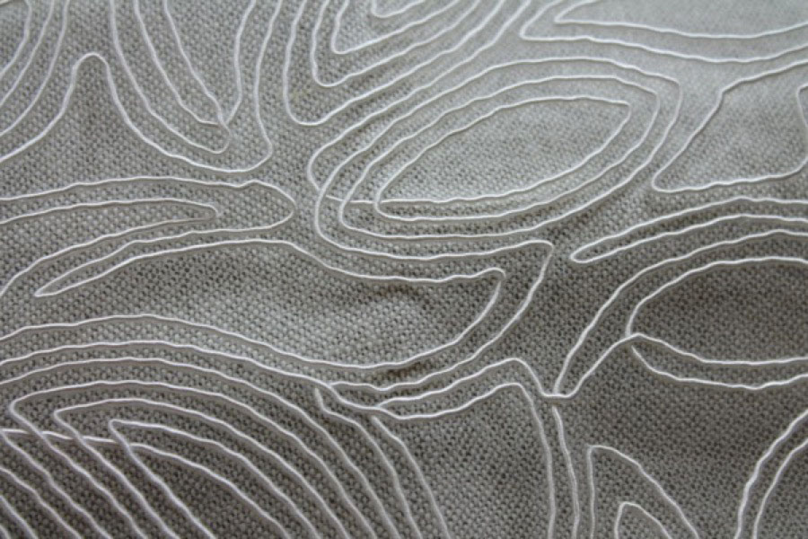 Modern Corded Tulle - Ivory fabric, image 10 of 10
