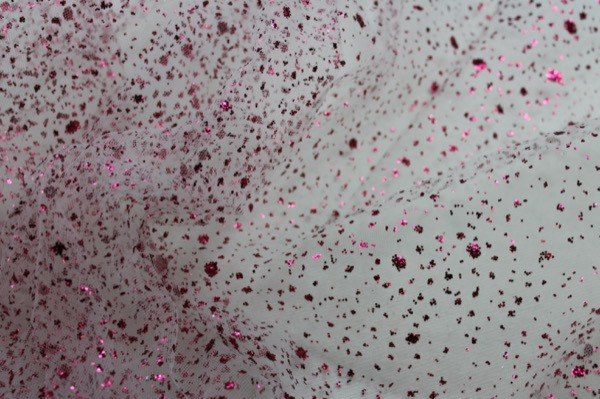 Glitter Spray Tulle - Pink - Small fabric, image 8 of 8