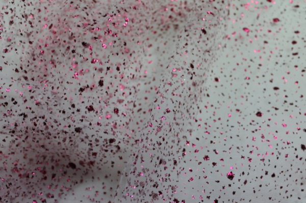 Glitter Spray Tulle - Pink - Small fabric, image 3 of 8