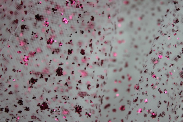 Glitter Spray Tulle - Pink - Small fabric, image 5 of 8