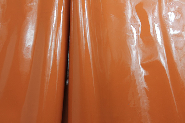 Glossy PVC - Terracotta fabric, image 4 of 6
