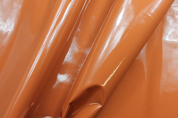 Glossy PVC - Terracotta fabric, image 2 of 6