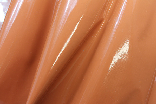 Glossy PVC - Terracotta fabric