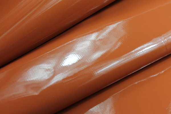 Glossy PVC - Terracotta fabric, image 5 of 6