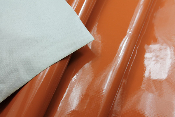 Glossy PVC - Terracotta fabric, image 6 of 6
