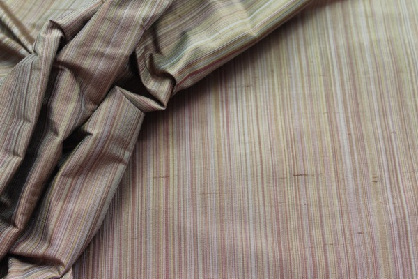 Striped Silk Dupion - Browns fabric, image 6 of 6