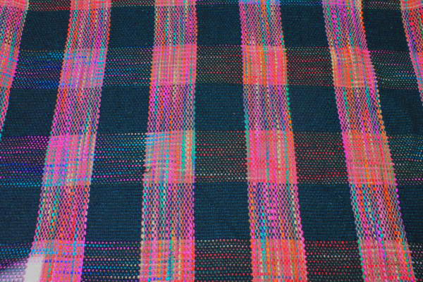 Chunky Check Silk Matka - Black/Multicolour fabric, image 5 of 8
