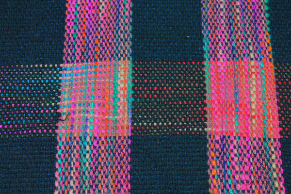 Chunky Check Silk Matka - Black/Multicolour fabric, image 7 of 8