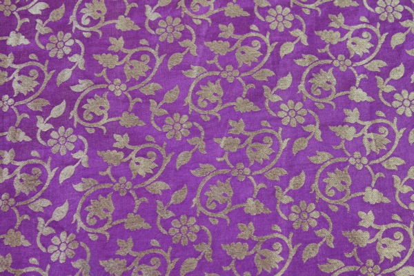 Drapey Floral Brocade - African Violet fabric, image 2 of 10