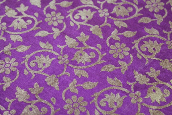 Drapey Floral Brocade - African Violet fabric, image 7 of 10