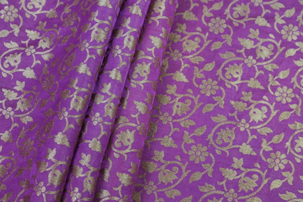 Drapey Floral Brocade - African Violet fabric, image 5 of 10