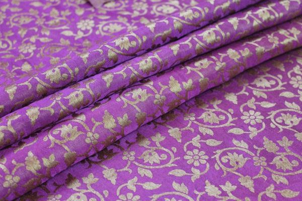 Drapey Floral Brocade - African Violet fabric