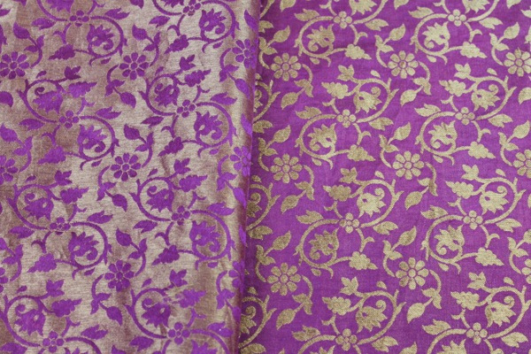 Drapey Floral Brocade - African Violet fabric, image 4 of 10