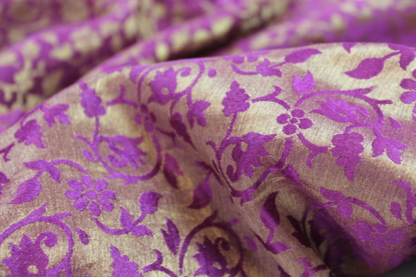 Drapey Floral Brocade - African Violet fabric, image 6 of 10