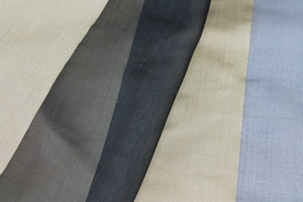 Wide Satin Stripe Silk Organza - Black Gold - 1.4m Piece fabric, image 3 of 8