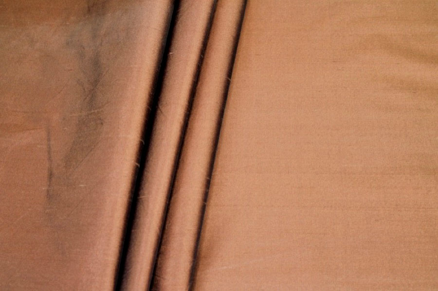 Silk Dupion - Red Brown fabric, image 2 of 6