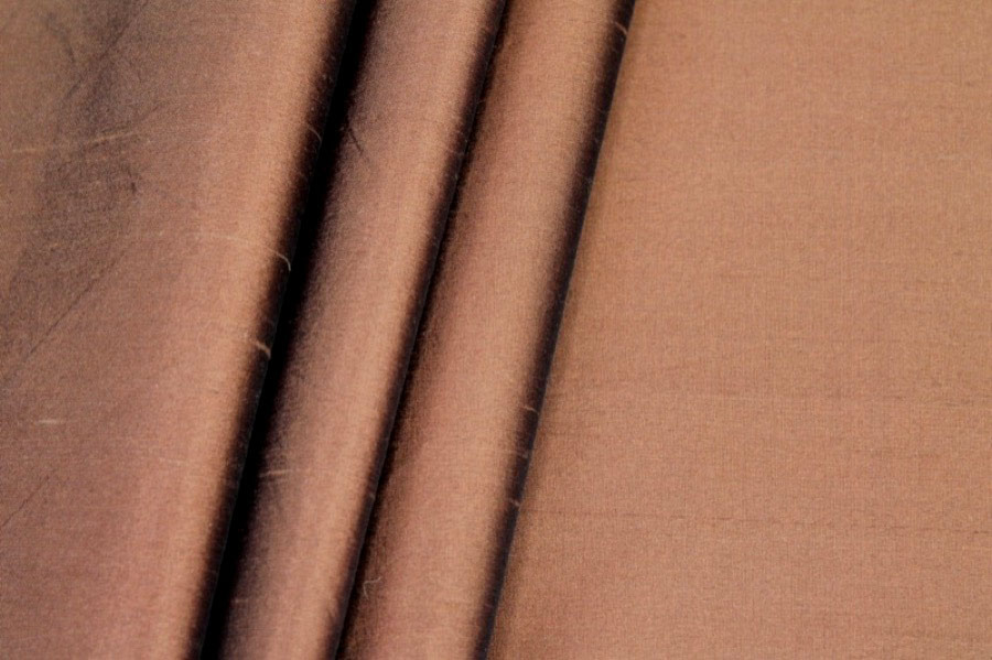 Silk Dupion - Red Brown fabric, image 6 of 6