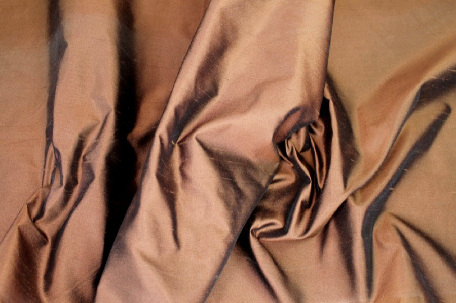 Silk Dupion - Red Brown fabric, image 4 of 6