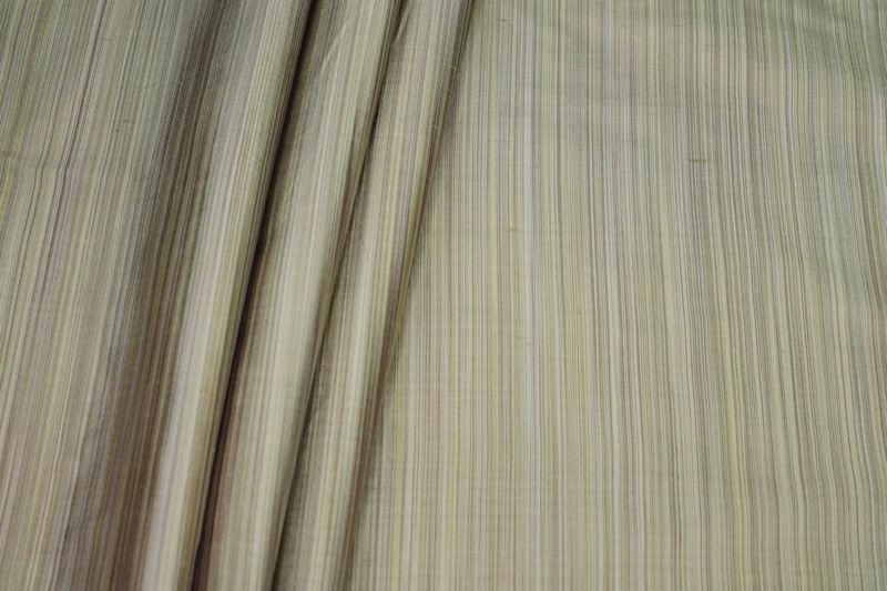 Striped Silk Dupion - Sage Green fabric, image 4 of 6