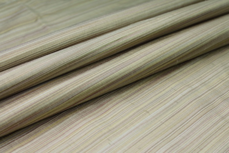 Striped Silk Dupion - Sage Green fabric, image 5 of 6