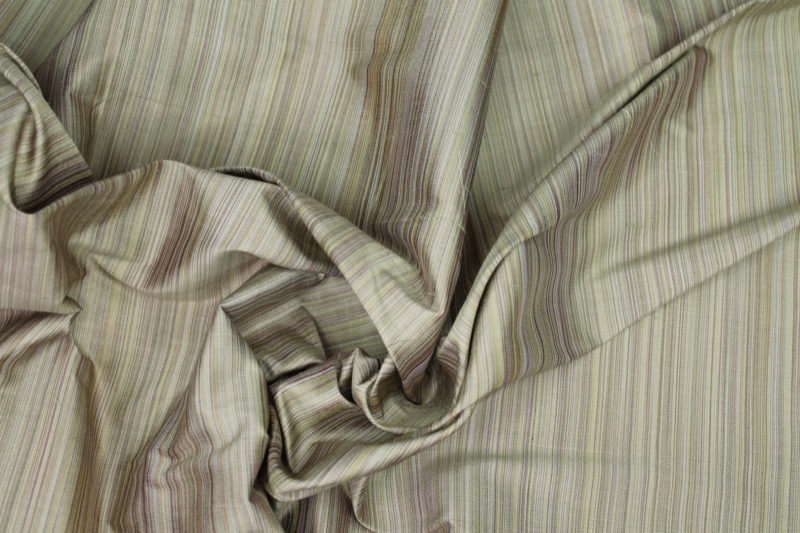 Striped Silk Dupion - Sage Green fabric, image 2 of 6