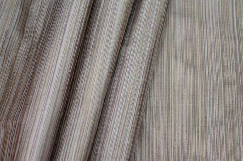 Striped Silk Dupion - Taupe fabric