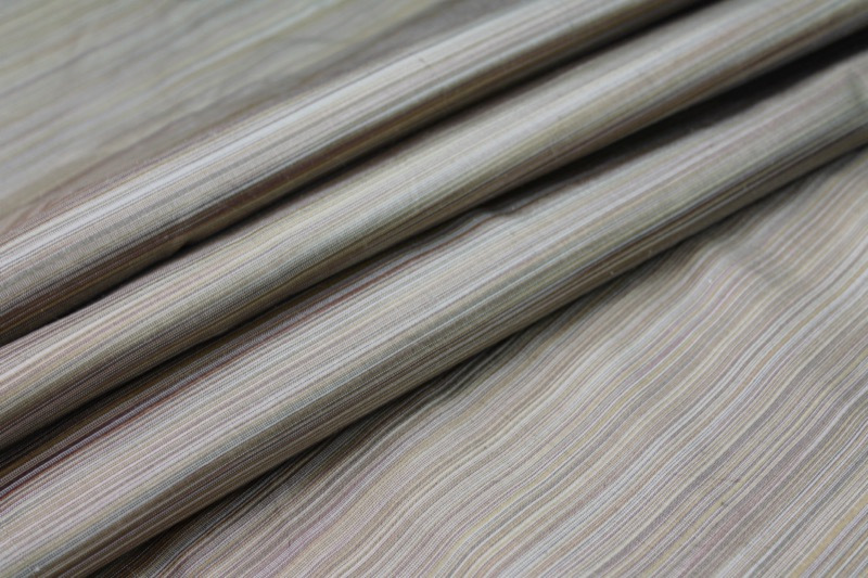 Striped Silk Dupion - Taupe fabric, image 3 of 6
