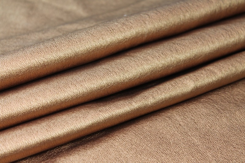 "Leather Texture" Leatherette - Bronze fabric