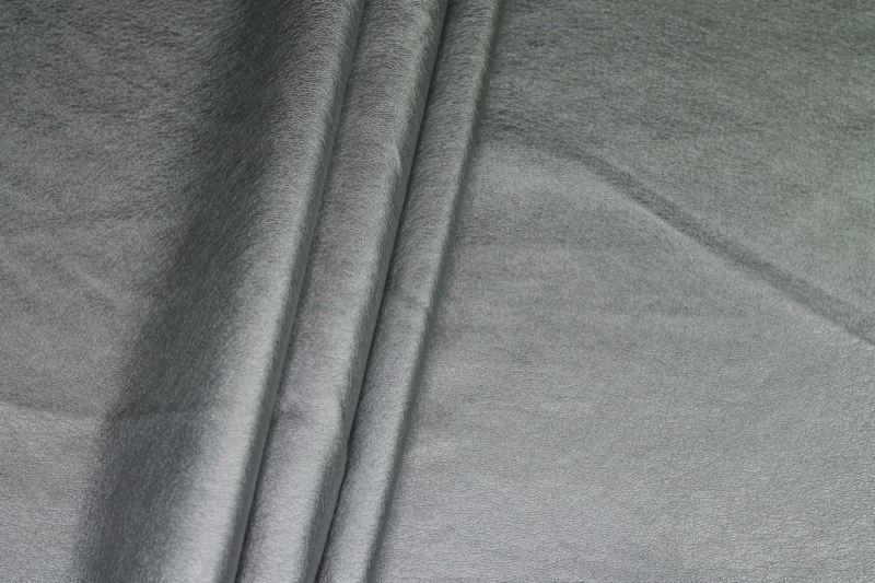 "Leather Texture" Leatherette - Silver fabric, image 2 of 6