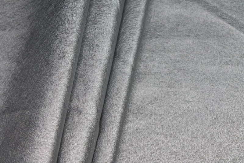 "Leather Texture" Leatherette - Silver fabric, image 6 of 6