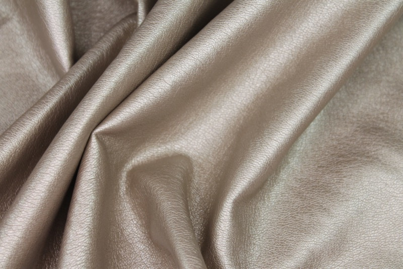 "Leather Texture" Leatherette - Sandy Gold fabric, image 3 of 6
