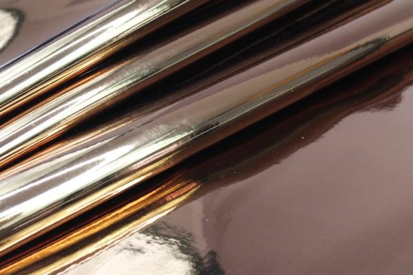 Mirror Finish Leatherette - New Copper fabric