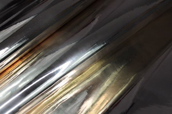 Mirror Finish Leatherette - New Gold fabric, image 4 of 7
