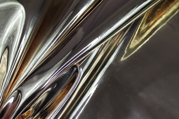 Mirror Finish Leatherette - New Gold fabric, image 3 of 7