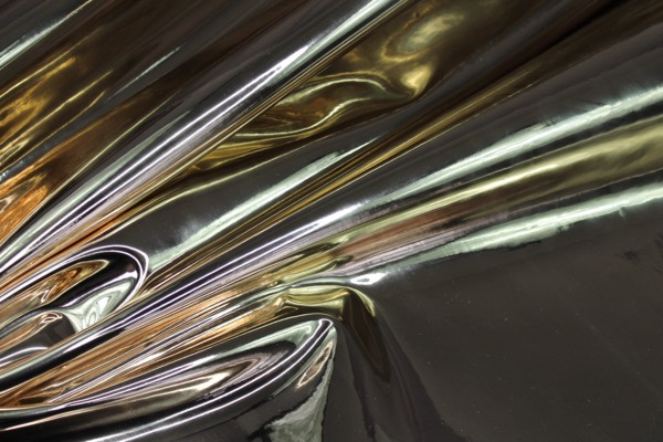 Mirror Finish Leatherette - New Gold fabric, image 2 of 7