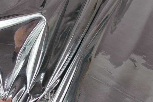Mirror Finish Leatherette - New Silver fabric, image 5 of 5